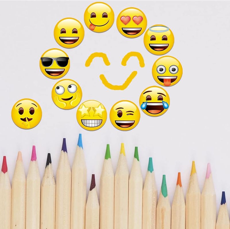 54Pcs Καλοί Emoji Διακοσμητικοί Μαγνήτες για ψυγείο Μαγνήτες Whiteboard