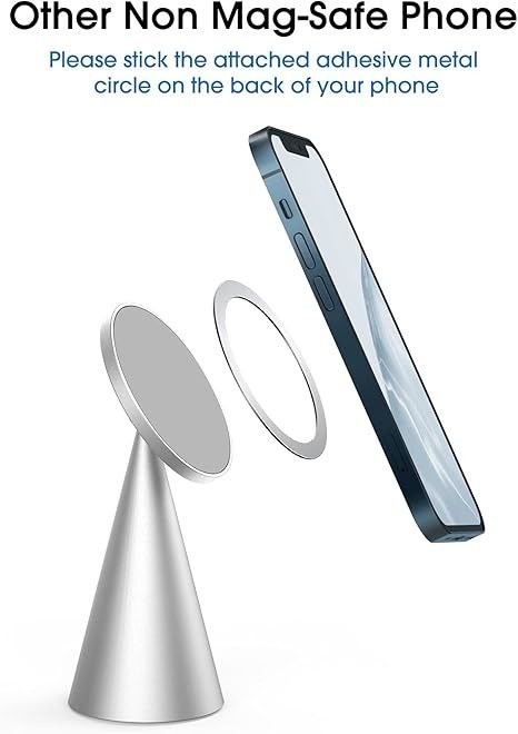 Μαγνητική στεφάνη τηλεφώνου Συμβατό με iPhone 13 & iPhone 12, Mini, Pro και Pro Max, ρυθμιζόμενο κάλυμμα αλουμινίου