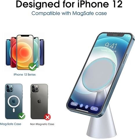 Μαγνητική στεφάνη τηλεφώνου Συμβατό με iPhone 13 & iPhone 12, Mini, Pro και Pro Max, ρυθμιζόμενο κάλυμμα αλουμινίου
